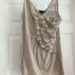 Cream dressy tee shirt